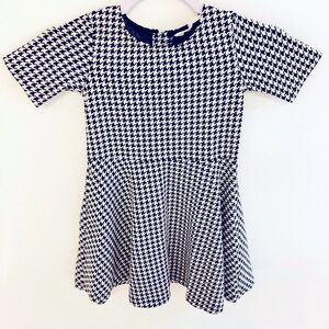 H&M Girl A-line Dress Black/White Plaid Size 4-6Y
